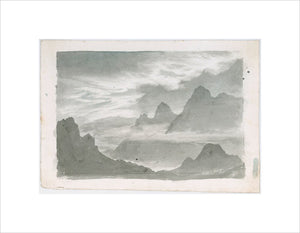 Layers of stratus, wreathing mountain slopes, c 1803-1811.