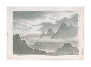 Layers of stratus, wreathing mountain slopes, c 1803-1811.