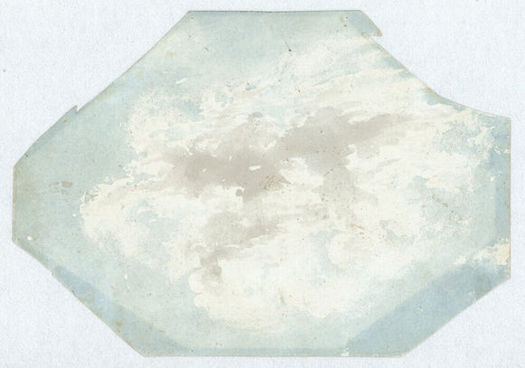 Cloud study by Luke Howard, c1803-1811: Light cumulus. Blue and grey wash with white.