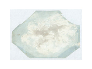 Cloud study by Luke Howard, c1803-1811: Light cumulus. Blue and grey wash with white.