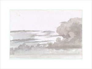 Cloud study by Luke Howard, c1803-1811: Nimbus rainclouds lowering for a storm. Pink and grey wash.