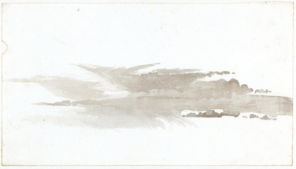 Cloud study by Luke Howard, c1803-1811: Cumulus and anvil spreading for rain.
