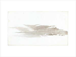 Cloud study by Luke Howard, c1803-1811: Cumulus and anvil spreading for rain.