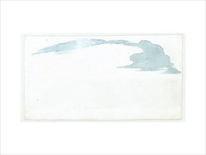Cloud study by Luke Howard, c1803-1811: Stratus-like brush marks. Blue wash.