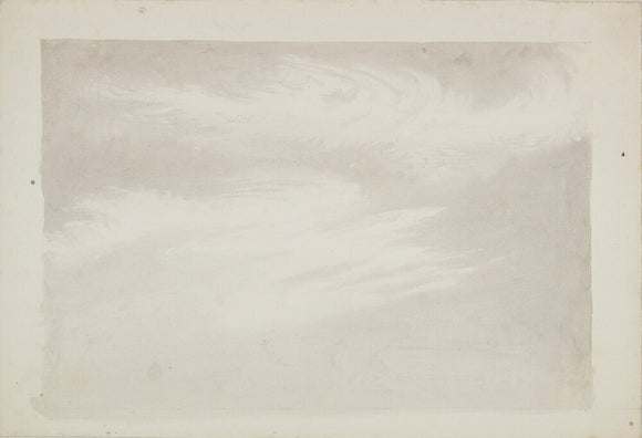 Cloud study by Luke Howard, c1803-1811: Cirrus. Pencil and grey wash.