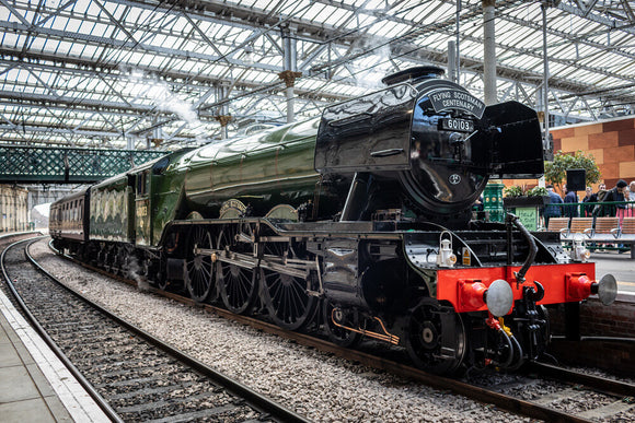 Flying Scotsman at Waverley Station, Edinburgh to celebrate the centenary.