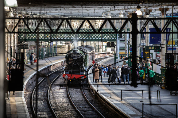 Flying Scotsman at Waverley Station, Edinburgh to celebrate the centenary.