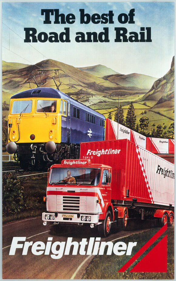'Freightliner - The Best of Road and Rail', BR poster, 1980