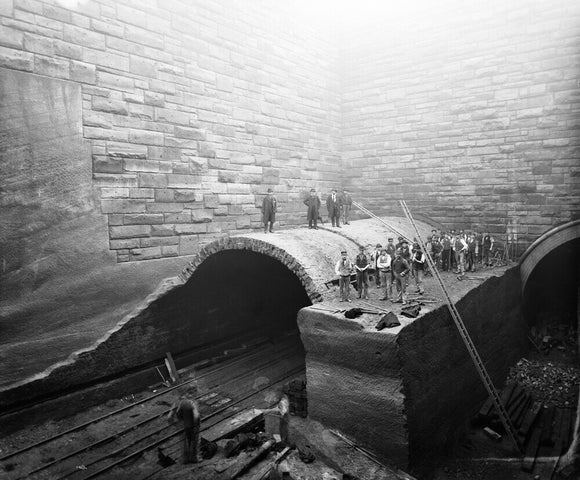 Demolition work in Liverpool, 1881