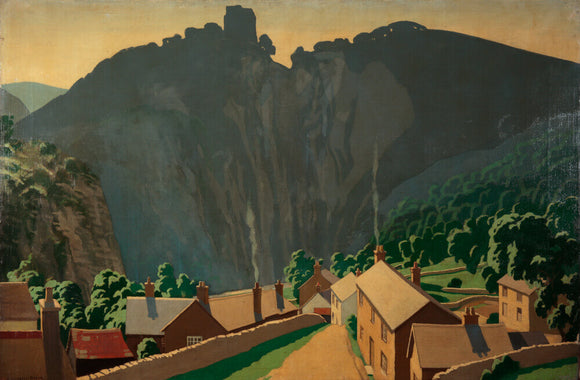 Painting 'The Peak District - Peveril Castle' - L. Campbell Taylor A R A.