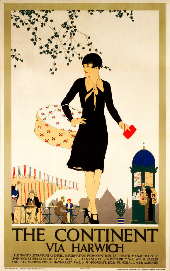 ‘The Continent via Harwich’, LNER poster, 1933.