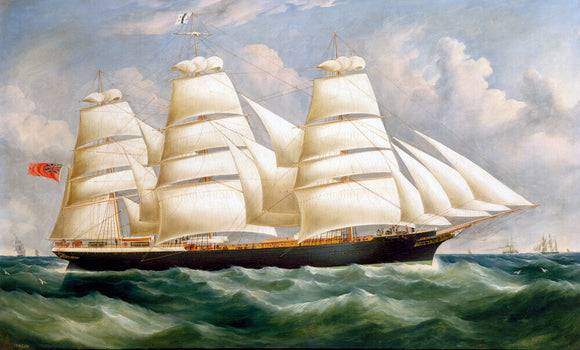 'Torrens', iron full-rigged ship, 1875.