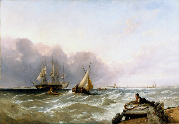 'Shipping off the Dutch Coast', c 1830.