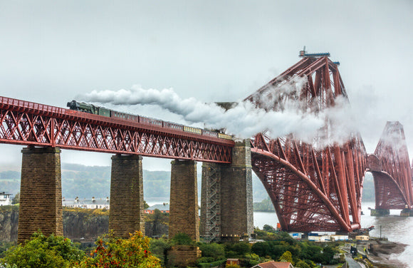 Flying Scotsman crossing the Forth Bridge on 8th October 2023.