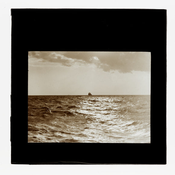 A magic lantern slide of the Bristol Channel off Lynton by Birt Acres, c. 1893.