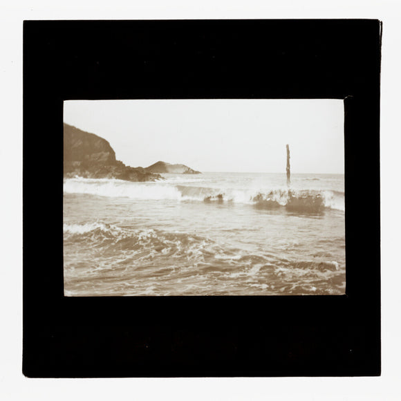 A magic lantern slide of Hele Bay, North Devon by Birt Acres, c. 1893.