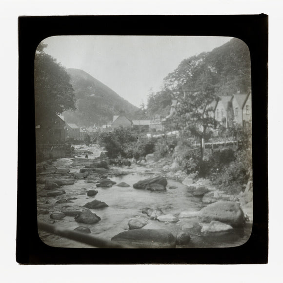 A magic lantern slide of Lynmouth by Birt Acres, c. 1893.