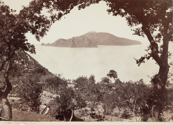 The island of Capri from Massa, Italy, c 1850-1900.