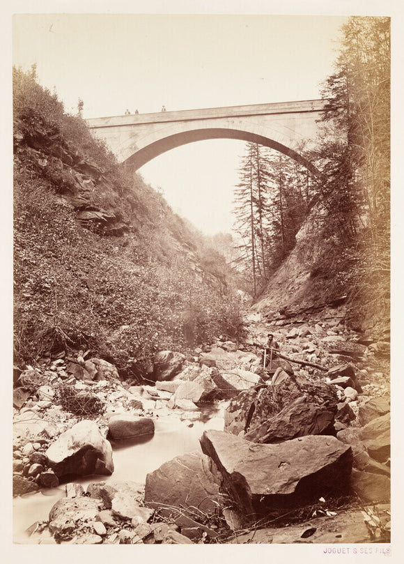 Alpine bridge, about 1865