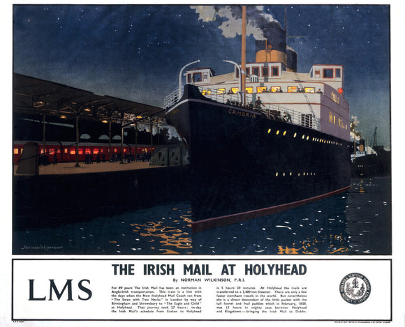 'The Irish Mail at Holyhead', c 1925.